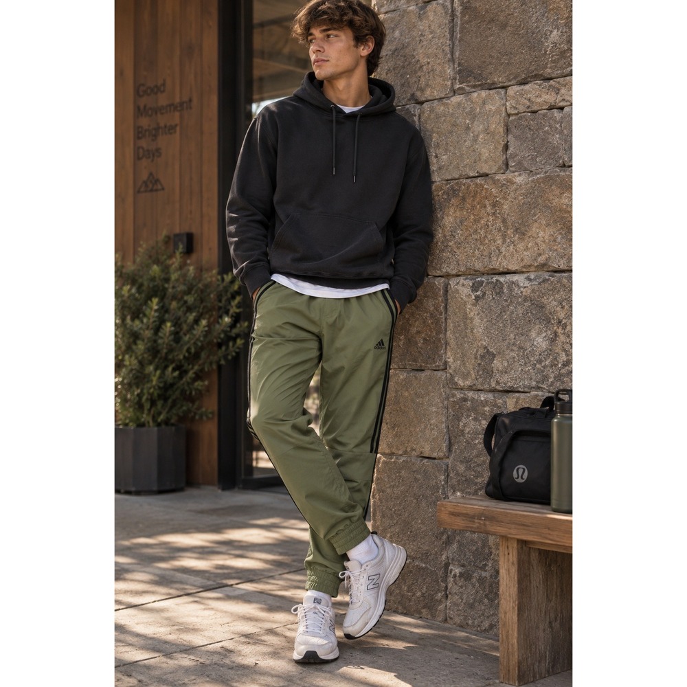 Adidas Joggers Mens Large Green Gorpcore Streetwear Sporty